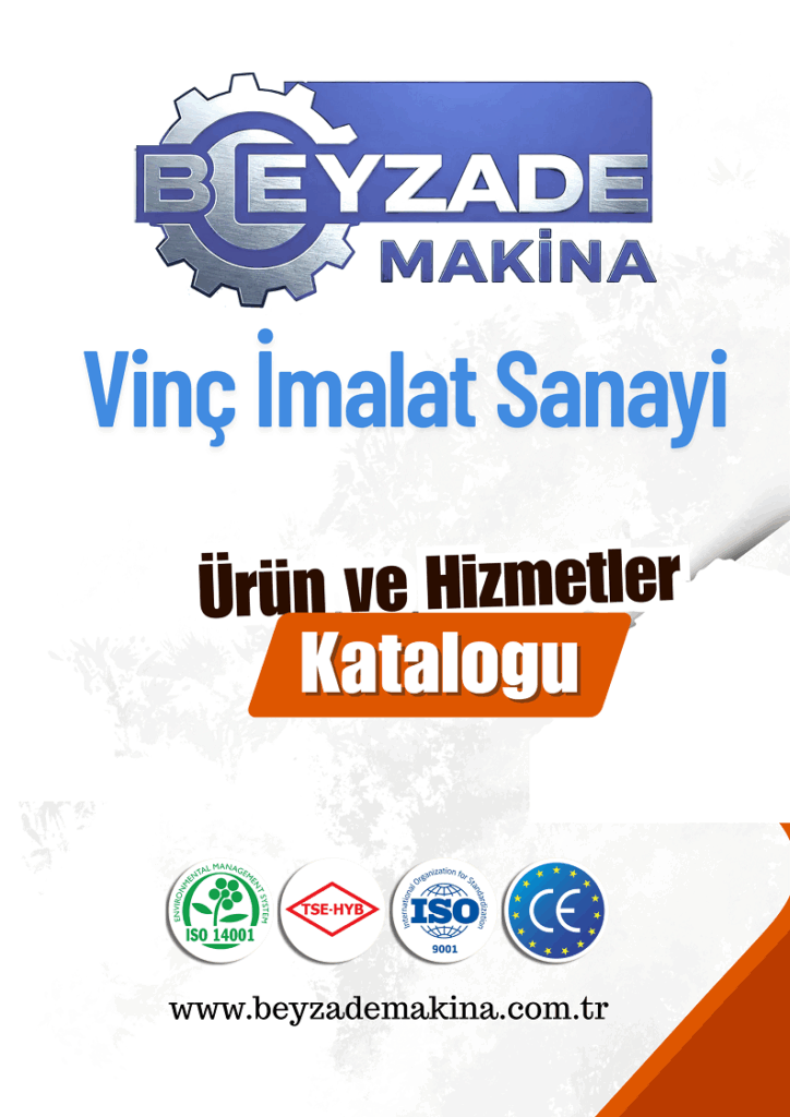 Vinç imalatı, gezer köprülü vinç, tavan vinci, portal vinç, pergel vinç, monoray vinç, özel tasarım vinç, çelik konstrüksiyon, kaldırma ekipmanları, vinç kancası, vinç tamburu, vinç motoru, redüktör, halatlı vinç, zincirli vinç, vinç arabası, köprü yürüyüş grubu, başlık kirişi, yük kaldırma, malzeme taşıma, endüstriyel vinç, fabrika vinci, atölye vinci, ağır sanayi vinci, vinç montajı, vinç bakımı, vinç modernizasyonu, vinç yedek parça, mühendislik, kaynak, imalat teknolojisi, tonaj, kapasite, kaldırma yüksekliği, açıklık, Beyzade Makina.